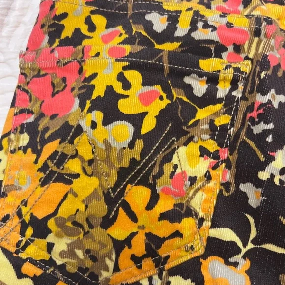 MOTHER The Hustler Ankle Fray Jeans 27 Autumn Floral Rare Print Cropped Straight - Picture 6 of 12